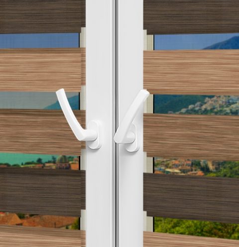 Рулонные шторы День-Ночь - Салерно 37 на пластиковые окна