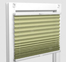 Шторы Плиссе - Аскона светло-зеленый на пластиковые окна