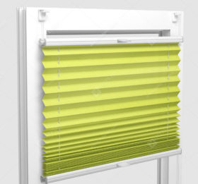 Шторы Плиссе - Базель перл лимонный на пластиковые окна